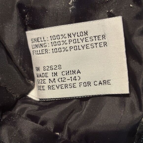 Southpole Women's M VTG Y2K Hooded Puffer Bomber Jacket Fur Trim Black Hip Hop - Picture 13 of 16